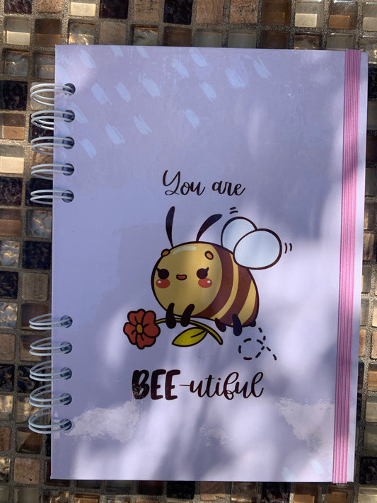 Carnet abeille rose
